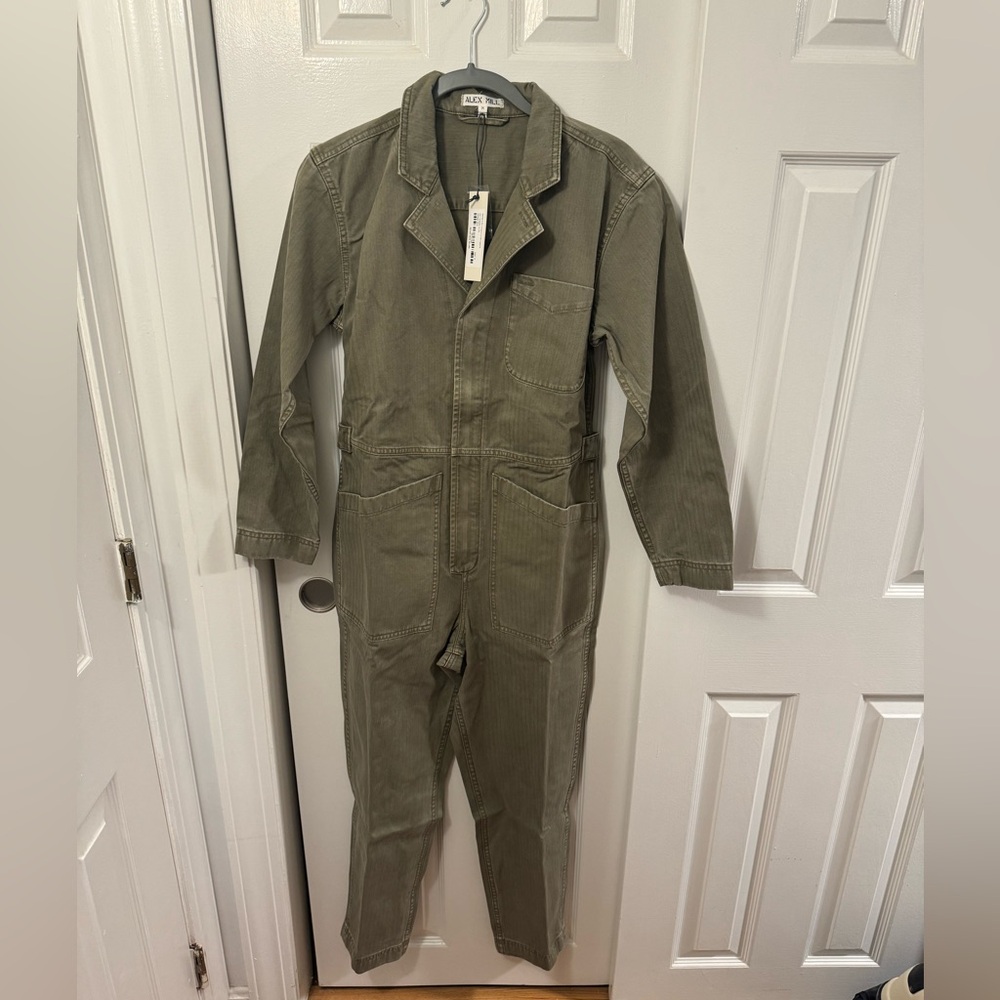 ALEX MILL Women's Zip Jumpsuit in Herringbone
